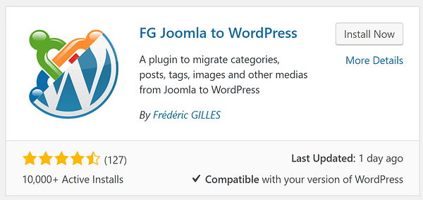 FG Joomla to WordPress