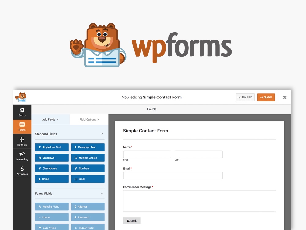 معرفی افزونه WPForms